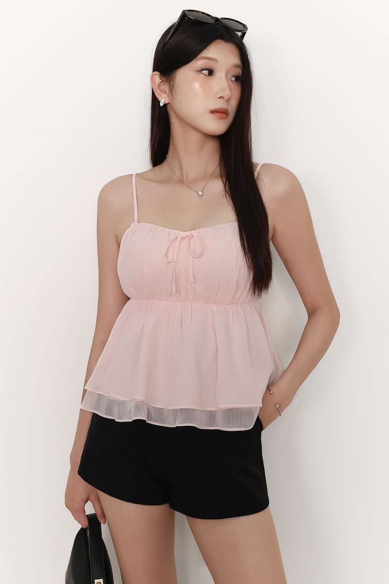 Terra Textured Top in Light Pink
