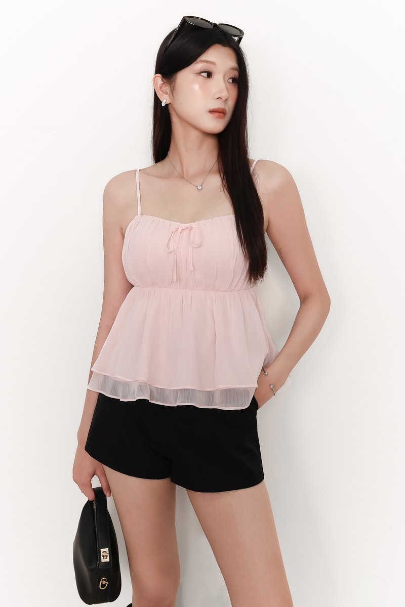 Terra Textured Top in Light Pink