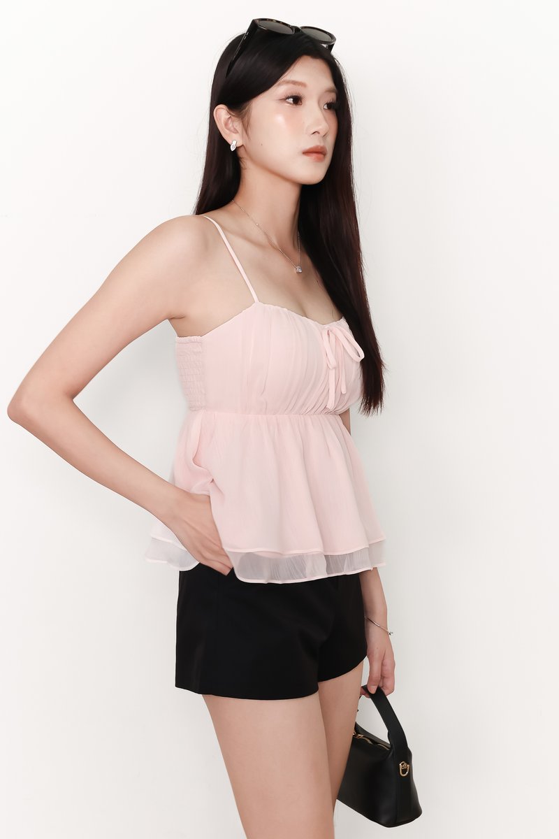 Terra Textured Top in Light Pink