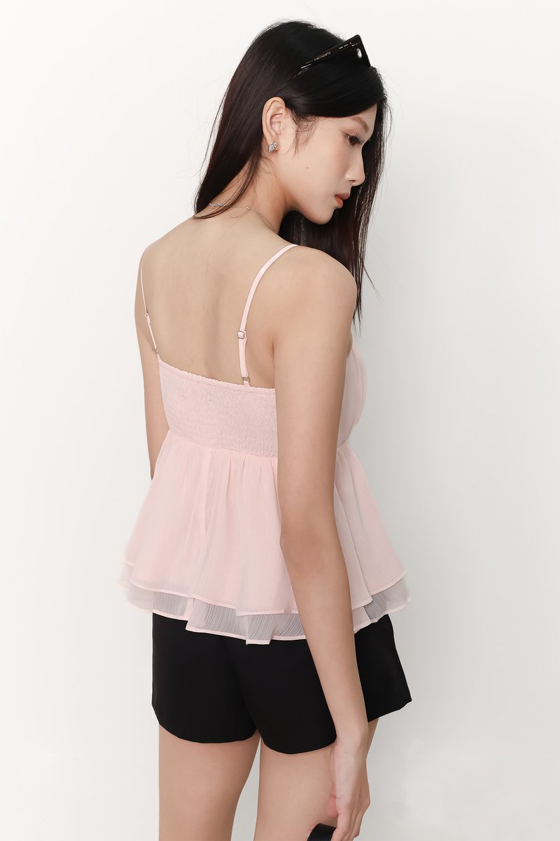 Terra Textured Top in Light Pink