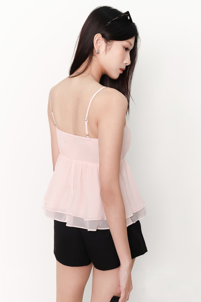 Terra Textured Top in Light Pink