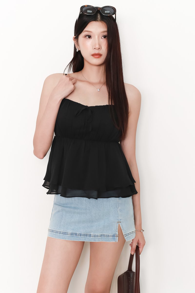 Terra Textured Top in Black
