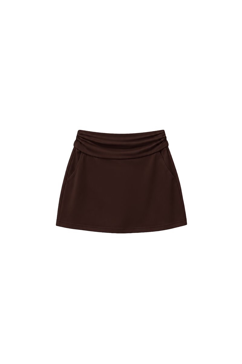 Caedi Co-ord Skorts in Dark Brown