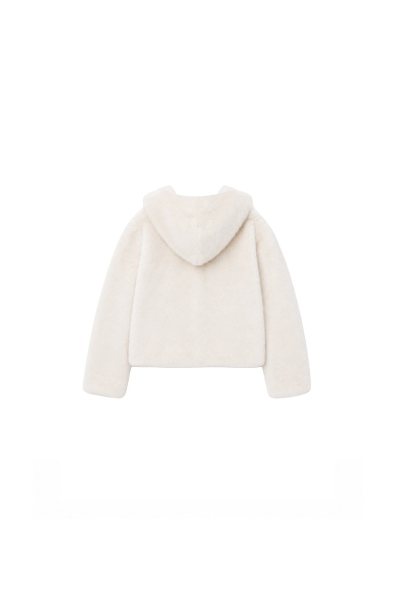Fable Furry Jacket in Cream