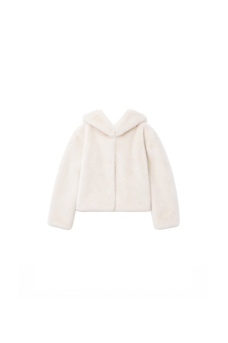 Fable Furry Jacket in Cream