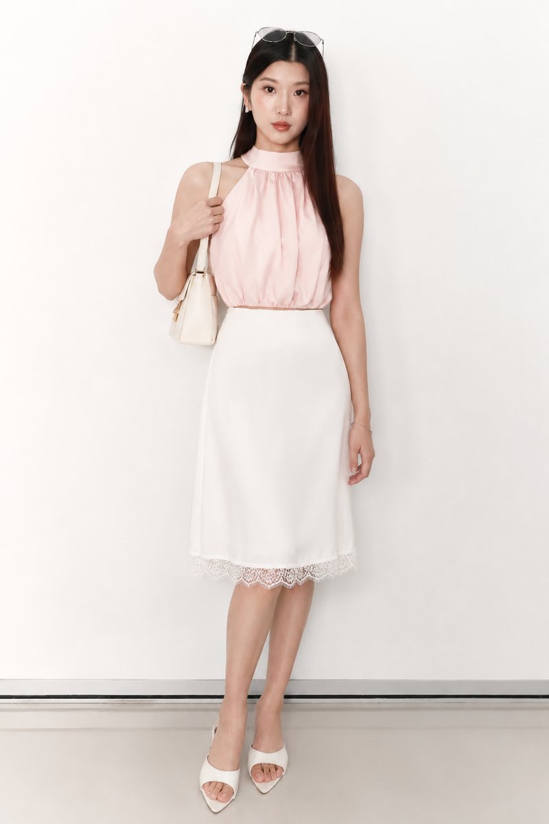 RESTOCKS | Heralyn Halter Top V2 in Nude Blush