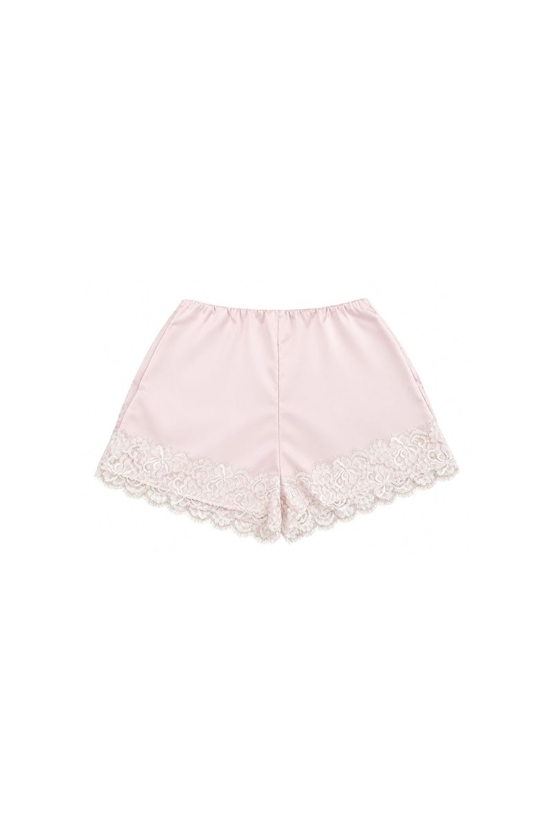 Lacey Lace Trim Co-ord Set in Pastel Pink