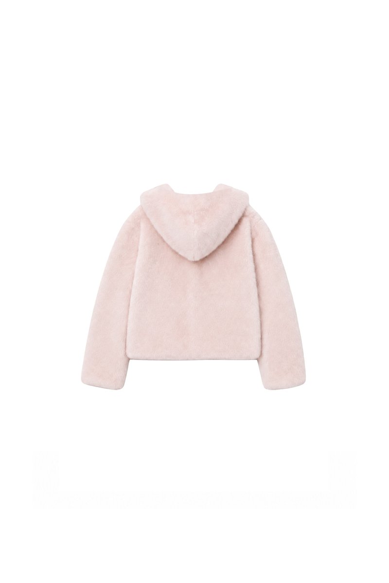 Fable Furry Jacket in Light Pink