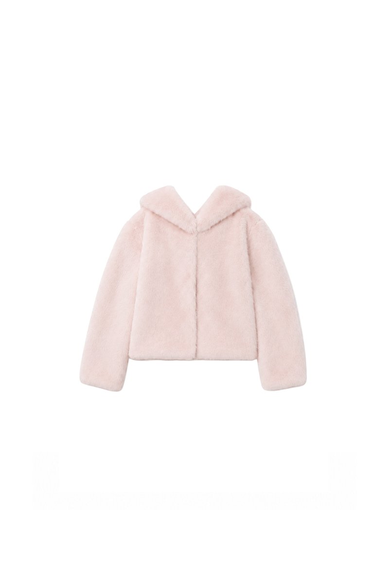 Fable Furry Jacket in Light Pink