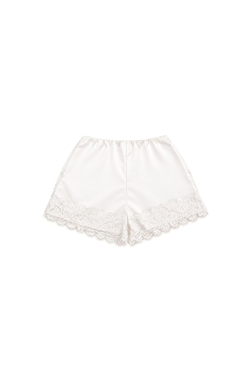 Lacey Lace Trim Co-ord Set in White