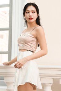 DEFECT372 | Sparkle Embellished Top in Champagne Blush DEFECT372 | Sparkle Embellished Top in Champagne Blush