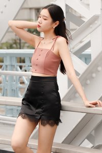 DEFECT315 | Tiara Tie Strap Top in Rose Mauve in XS DEFECT315 | Tiara Tie Strap Top in Rose Mauve in XS
