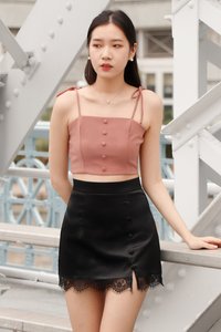 DEFECT315 | Tiara Tie Strap Top in Rose Mauve in XS DEFECT315 | Tiara Tie Strap Top in Rose Mauve in XS