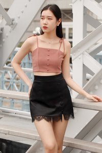 DEFECT315 | Tiara Tie Strap Top in Rose Mauve in XS DEFECT315 | Tiara Tie Strap Top in Rose Mauve in XS