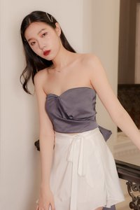 DEFECT | Scarlett Sweetheart Top in Moonstone in M