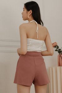 DEFECT616 | Riley Ruched Top in White in XS DEFECT616 | Riley Ruched Top in White in XS