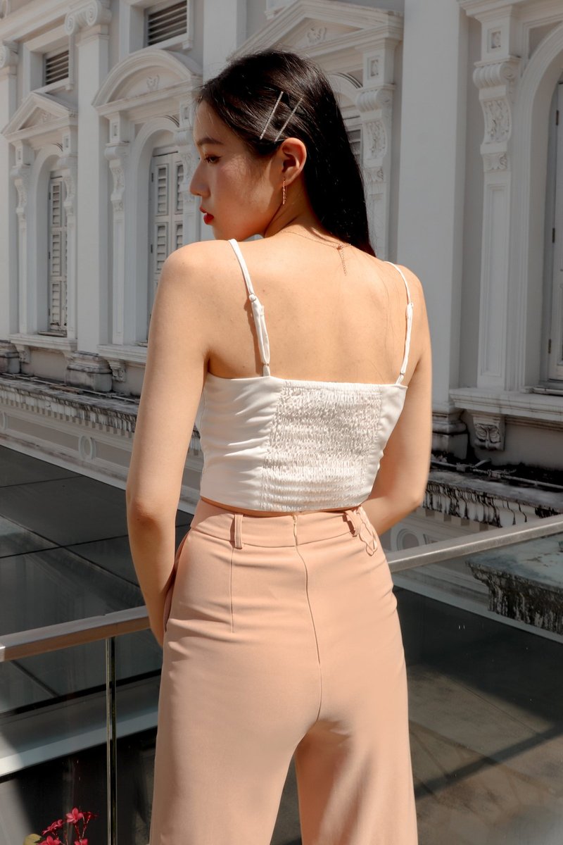 DEFECT459 | Erin Embellished Top in White in XS