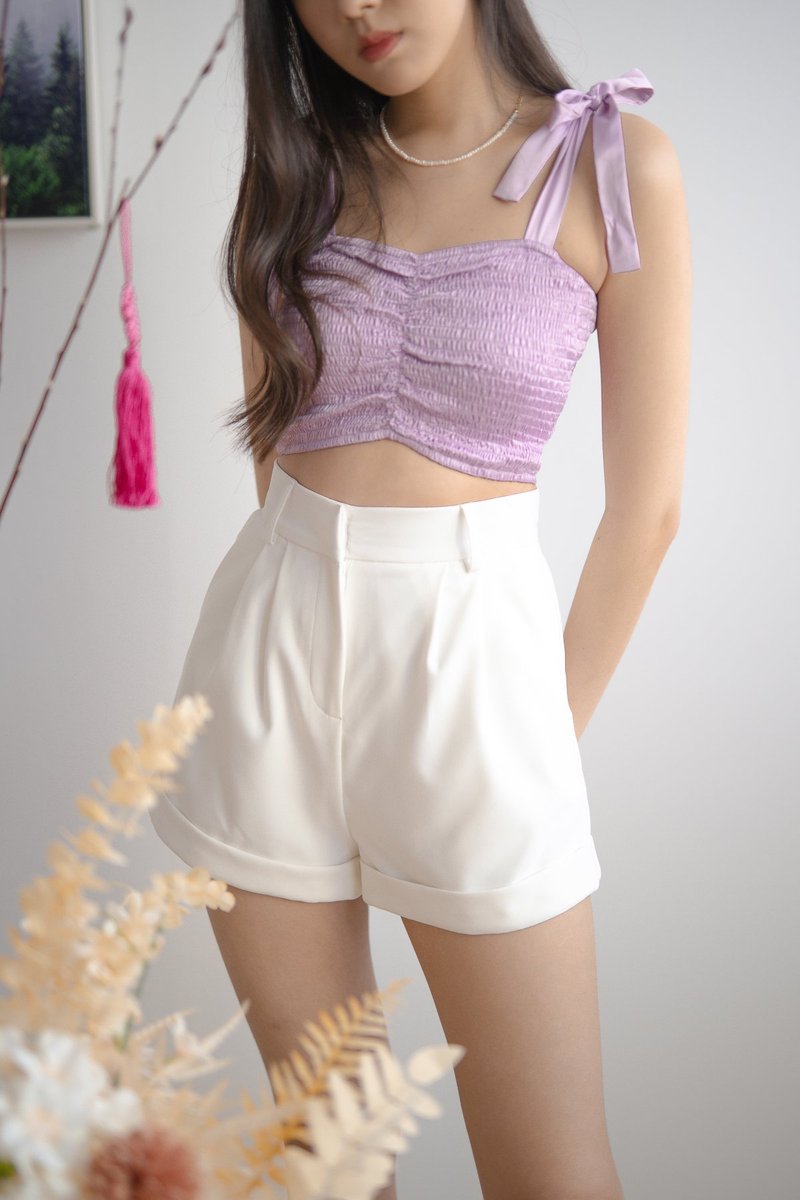 Serenda Smocked Top in Lilac