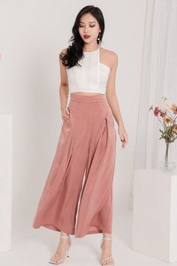 DEFECT | Perl Pleated Halter Top in White  DEFECT | Perl Pleated Halter Top in White