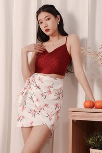 DEFECT | Florenda Floral Satin Skorts in XS DEFECT | Florenda Floral Satin Skorts in XS