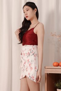 DEFECT | Florenda Floral Satin Skorts in XS DEFECT | Florenda Floral Satin Skorts in XS