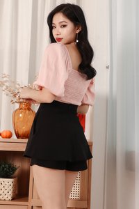 DEFECT388 | Carie Crochet Trim Top in Pastel Pink in XS DEFECT388 | Carie Crochet Trim Top in Pastel Pink in XS