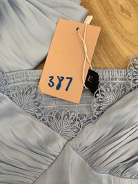 DEFECT | Carie Crochet Trim Top in Blue in XS  DEFECT | Carie Crochet Trim Top in Blue in XS