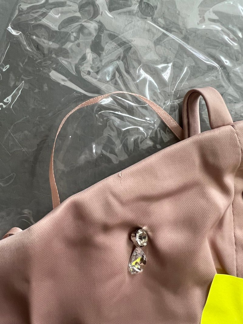 DEFECT372 | Sparkle Embellished Top in Champagne Blush