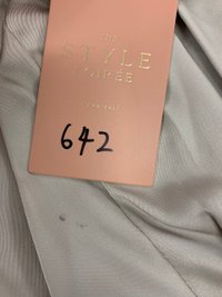 DEFECT642 | Raelyn Satin Ruched Top in Silver Grey in S DEFECT642 | Raelyn Satin Ruched Top in Silver Grey in S