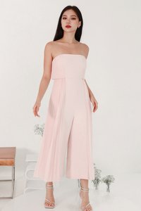 DEFECT | Prairie Pleat Tube Jumpsuit in Pastel Pink in S  DEFECT | Prairie Pleat Tube Jumpsuit in Pastel Pink in S