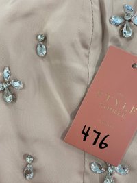 DEFECT476 | Sparkle Embellished Top in Champagne Blush in S DEFECT476 | Sparkle Embellished Top in Champagne Blush in S