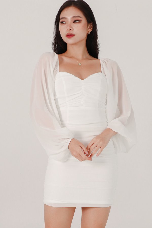 DEFECT | Sandro Sleeved Dress in White in M