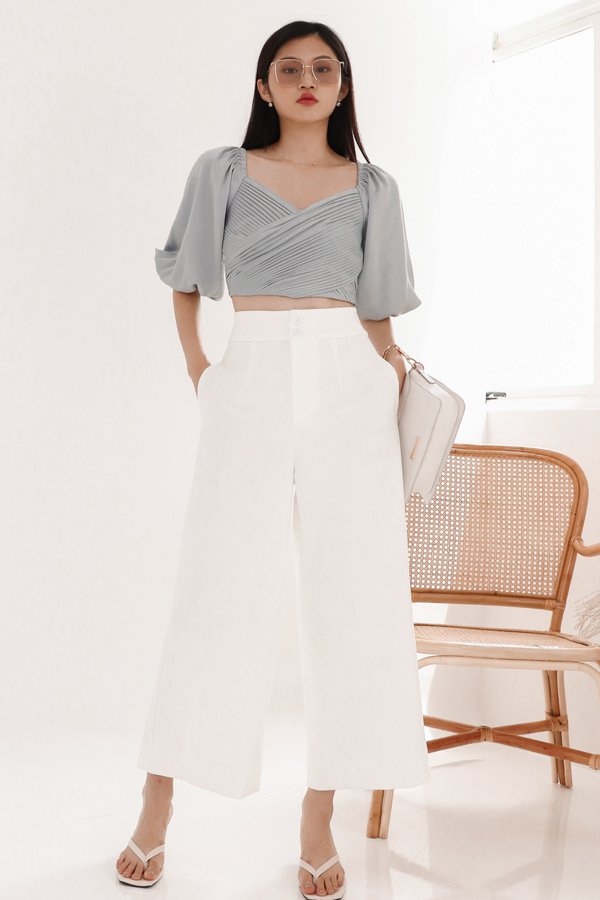 DEFECT | Deline Double Button Highwaist Pants in White in L
