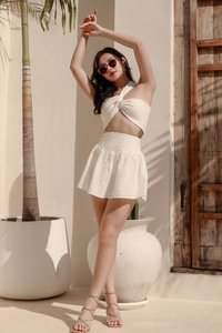 DEFECT | Erina Eyelet Co-ord Skirt in White in S DEFECT | Erina Eyelet Co-ord Skirt in White in S