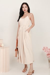 DEFECT | Penelope Pleated Midi in Cream In M