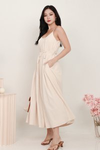 Penelope Pleated Midi in Cream Penelope Pleated Midi in Cream
