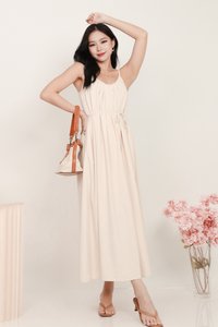 Penelope Pleated Midi in Cream Penelope Pleated Midi in Cream