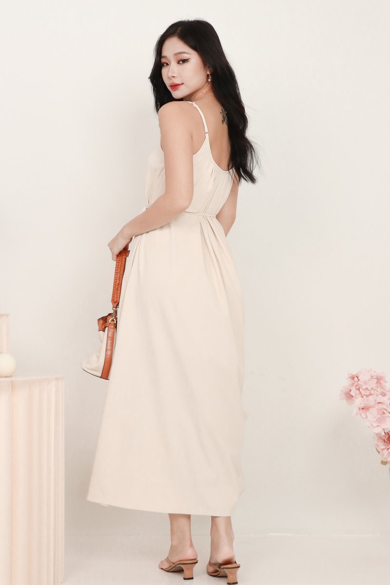 DEFECT | Penelope Pleated Midi in Cream In M