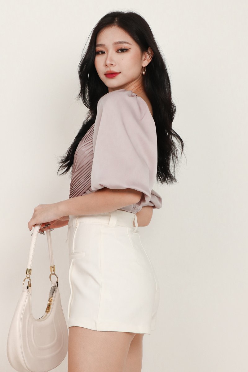 Theo Tailored Shorts in White Theo Tailored Shorts in White