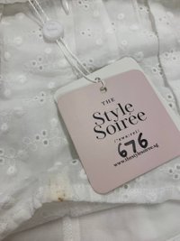 DEFECT | Erina Eyelet Co-ord Skirt in White in S DEFECT | Erina Eyelet Co-ord Skirt in White in S