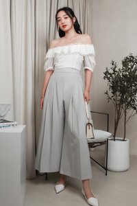 Shiloh Swiss Dot Off Shoulder Blouse in White