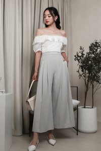 Shiloh Swiss Dot Off Shoulder Blouse in White