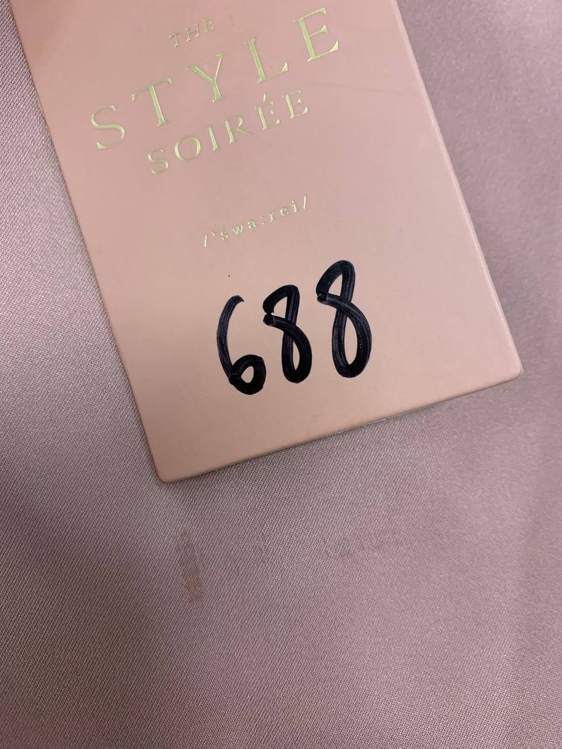 Festivities Drape Satin Dress in Dusty Blush in S (usual size XS) Festivities Drape Satin Dress in Dusty Blush in S (usual size XS)