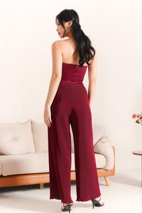 Pierson Pleat Co-ord Pants in Maroon Pierson Pleat Co-ord Pants in Maroon
