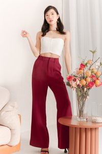 Pierson Pleat Co-ord Top Cream White Pierson Pleat Co-ord Top Cream White