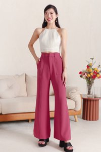 Promise Pleat Halter Top in White Promise Pleat Halter Top in White