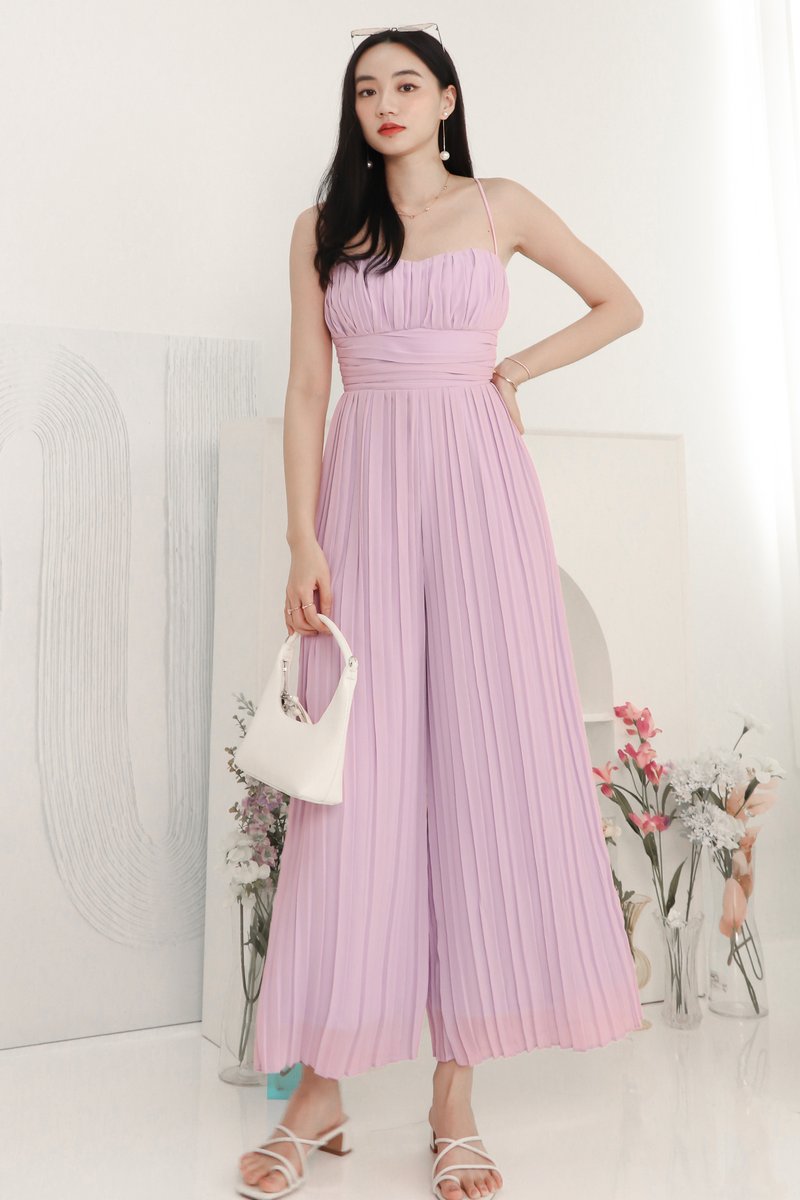 DEFECT | Casey Chiffon Jumpsuit in Lavender in XS DEFECT | Casey Chiffon Jumpsuit in Lavender in XS