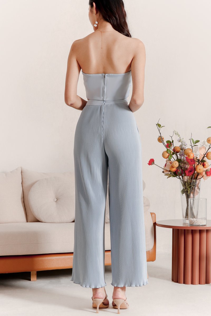 Pierson Pleat Co-ord Top Light Blue