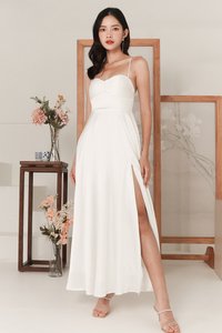 DEFECT | Claire Cross Back Maxi in White In M DEFECT | Claire Cross Back Maxi in White In M