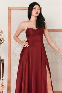 DEFECT | Claire Cross Back Maxi in Maroon in L DEFECT | Claire Cross Back Maxi in Maroon in L